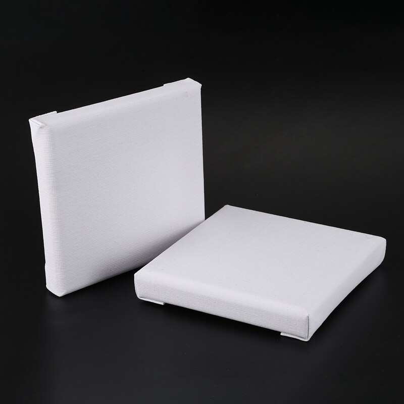 10 Stks/set Witte Lege Art Boards Mini Uitgerekt Kunstenaar Canvas Art Board Acryl Olie Verf Hout + Katoen Voor Kunstwerk schilderen