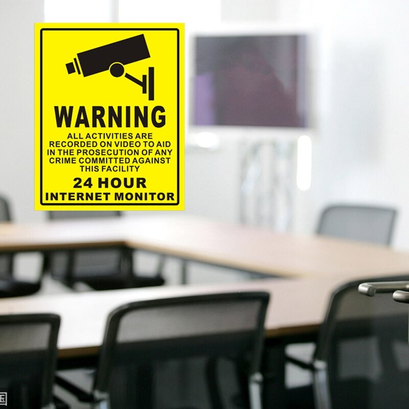 Waterproof Zonnebrandcrème Pvc Thuis Cctv Video Surveillance Security Sticker Camera Alarm Sticker Waarschuwingsticker Signs Home Security