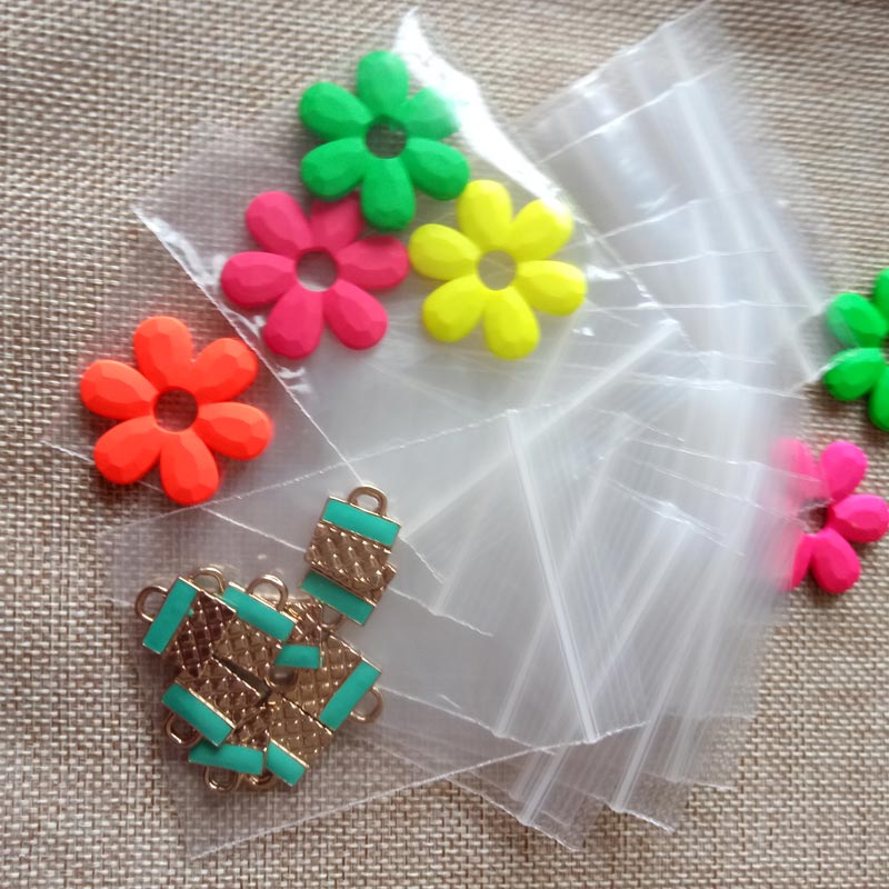 100 stk hvide ziplock-poser klare plastikposer gennemsigtige pe zip-lock-pose til tøj/jul/smykkeemballage displaypose
