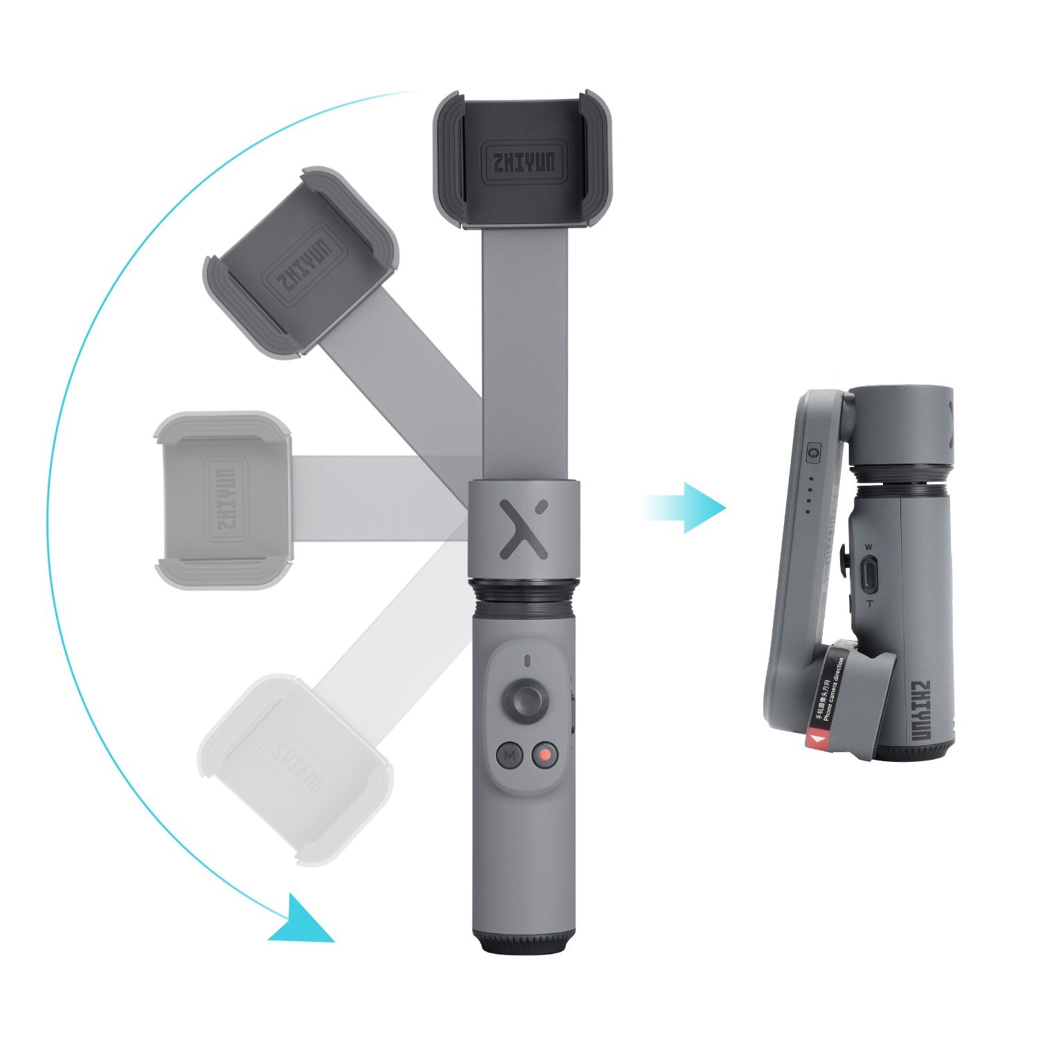 Zhiyun Smooth X 2-As Selfie Stok Gimbal Palo Telefoon Voor Smartphones Xiaomi Redmi Huawei Iphone Samsung Handheld Stabilizer