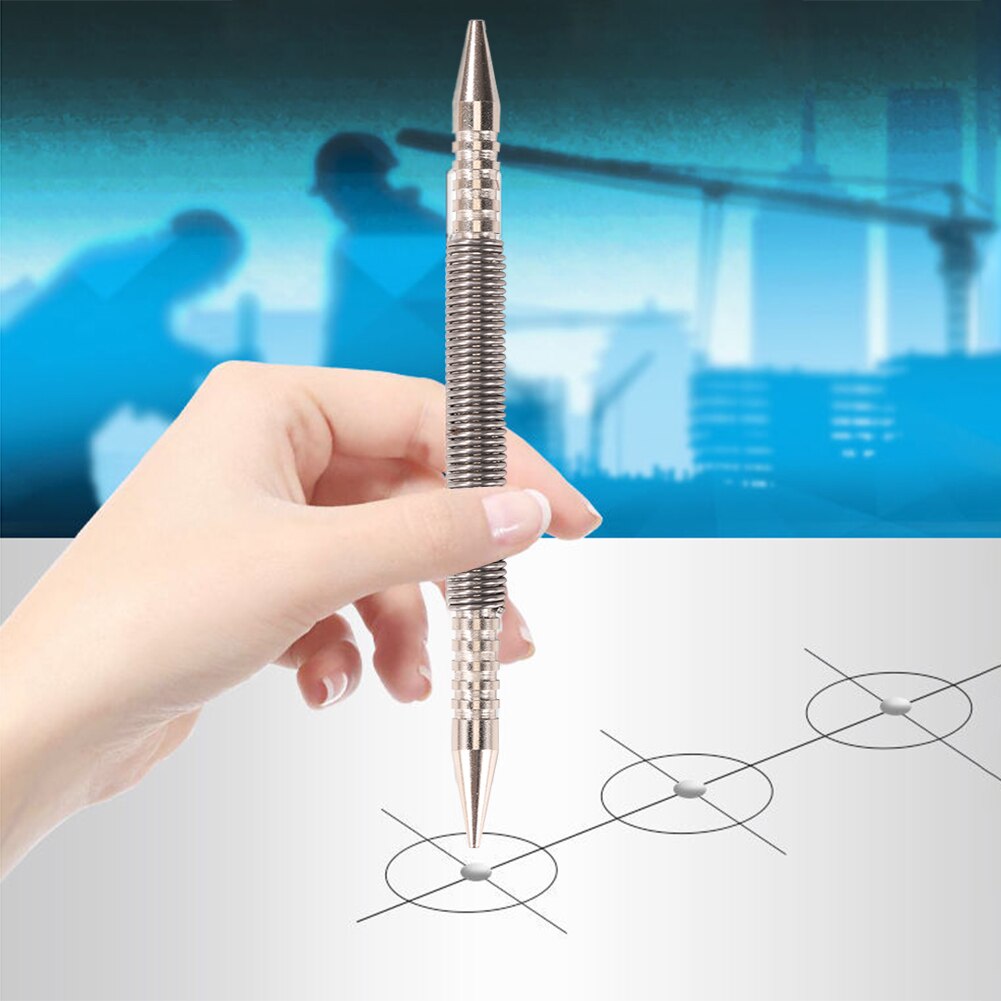 Hammerless Nail Set Center Pin Punch Spring Loaded Marking Starting Holes Tools Marker Metal Woodwork Tools