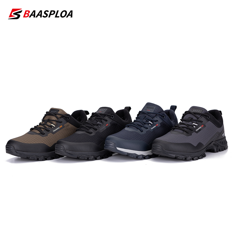 Baasploa-Sapatos de caminhada impermeáveis para homens, tênis masculinos ao ar livre, calçado confortável, antiderrapante, resistente ao desgaste, nova moda