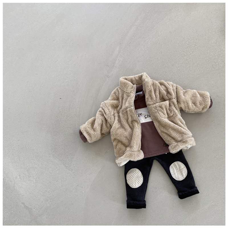 Herfst Winter Jongens En Meisjes Regelmatige Koreaanse Stijl Katoen Kinderen T-shirt Half-Hoge Kraag Lange Mouwen Hedging Letters mode