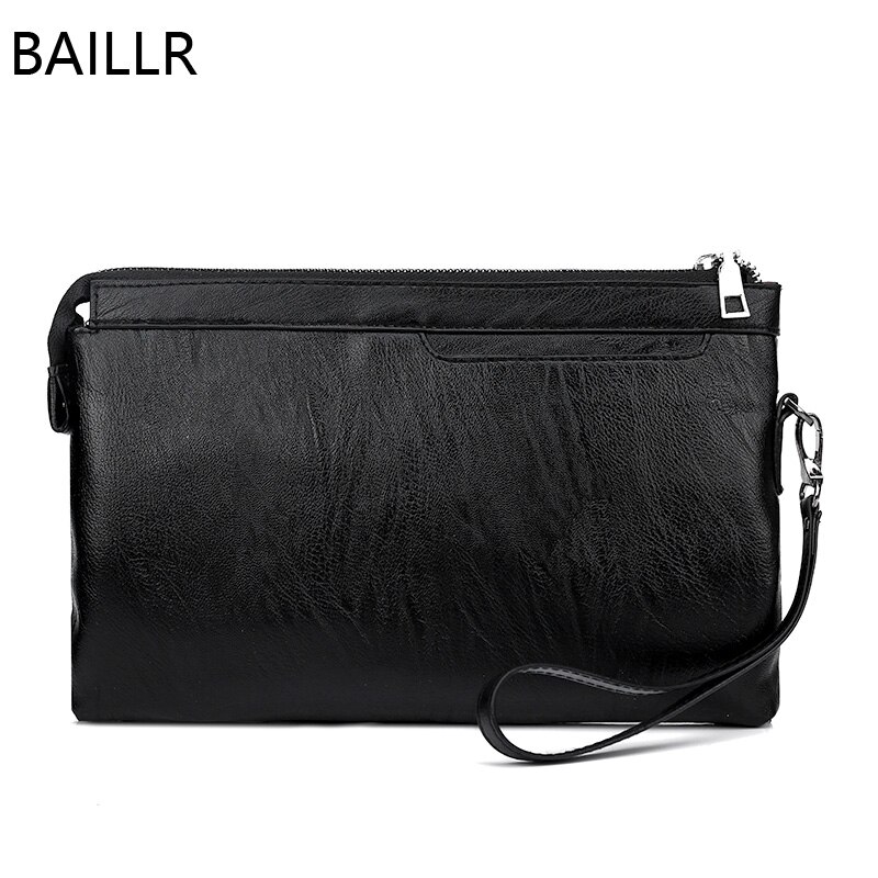 black leather clutch envelope bag men purses and handbags summer business man hand bag small wristlet work bag for phone handbag