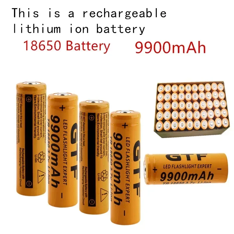 100% 18650 Batterij 3.7 V 9900 MAH Oplaadbare Lithium Ion Batterij Is Een Hoogwaardige LED Zaklamp Batterij