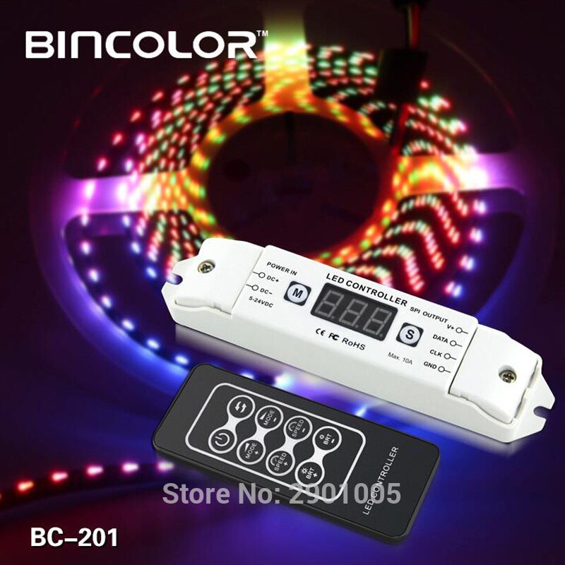LED Pixel SPI Strip Controller RGB RGBW Dimmer DC5V-24V Digital Addressable Control 2801 2811 2812 8806 IC Tape Strip Lights