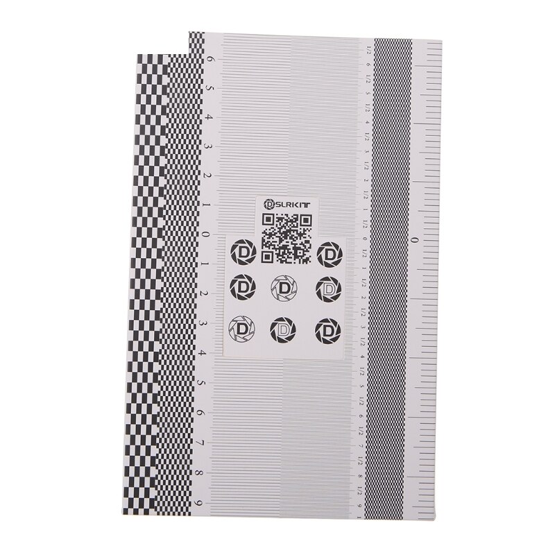 Tarjeta de calibración de enfoque de lente de cámara AF, regla de Micro alineación, tabla plegable S927