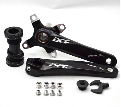 IXF – pédalier de vtt 104BCD, bras de pédalier intégré en alliage d&#39;aluminium ultraléger de 170mm avec support de pédalier BB: Black With BB