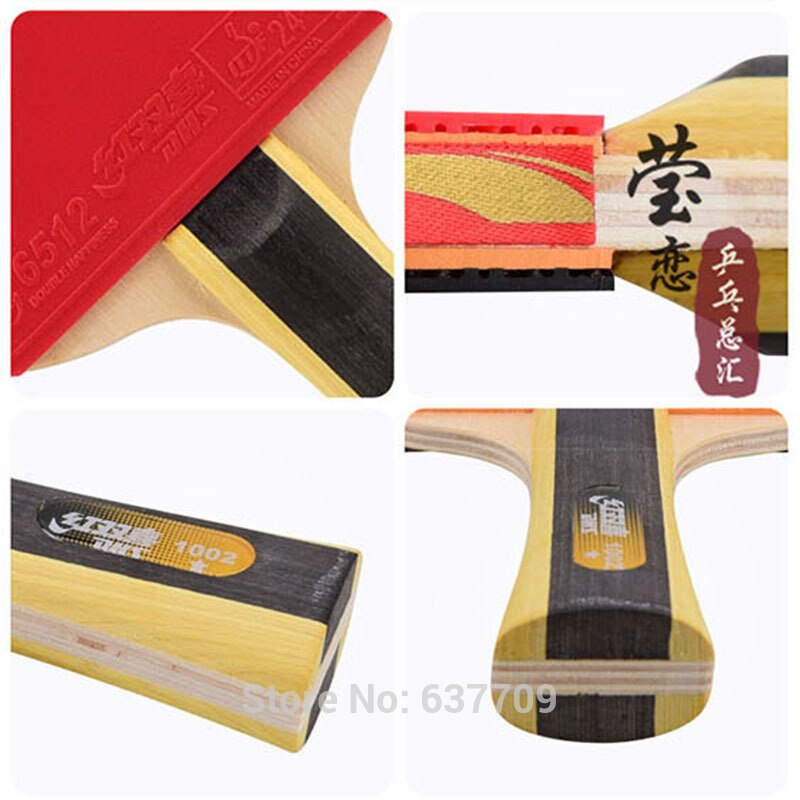 Original DHS style T1002 and T1006 table tennis rackets with one star racquet sports ping pong paddles DHS finished rackets