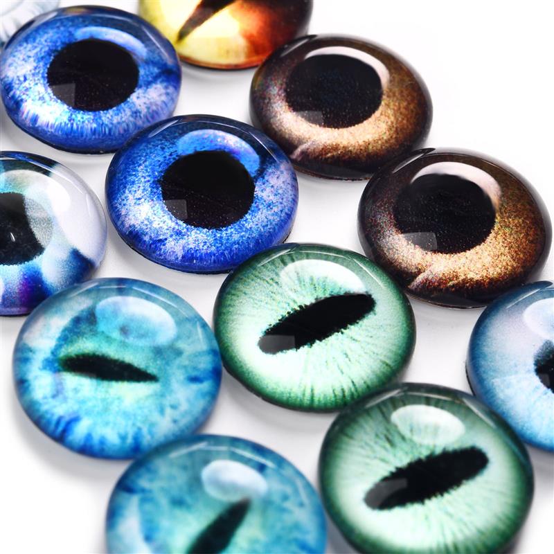 10 st glasögon cabochons runda 6 12mm runda kupol dragon eye dragon cat eye leksaker gör-det-själv smycken tillbehör mix pupillöga cameo