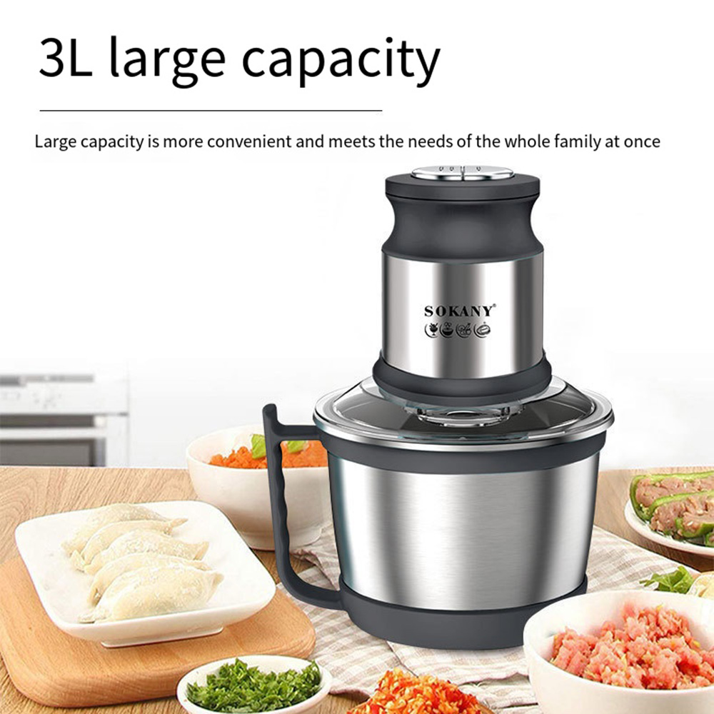 3l elektriske kødhakkere i rustfrit stål, foodprocessorer, hakker, 800w kødhakkere, mixer, blender, maskine til køkken, 220v 다지기 분쇄기