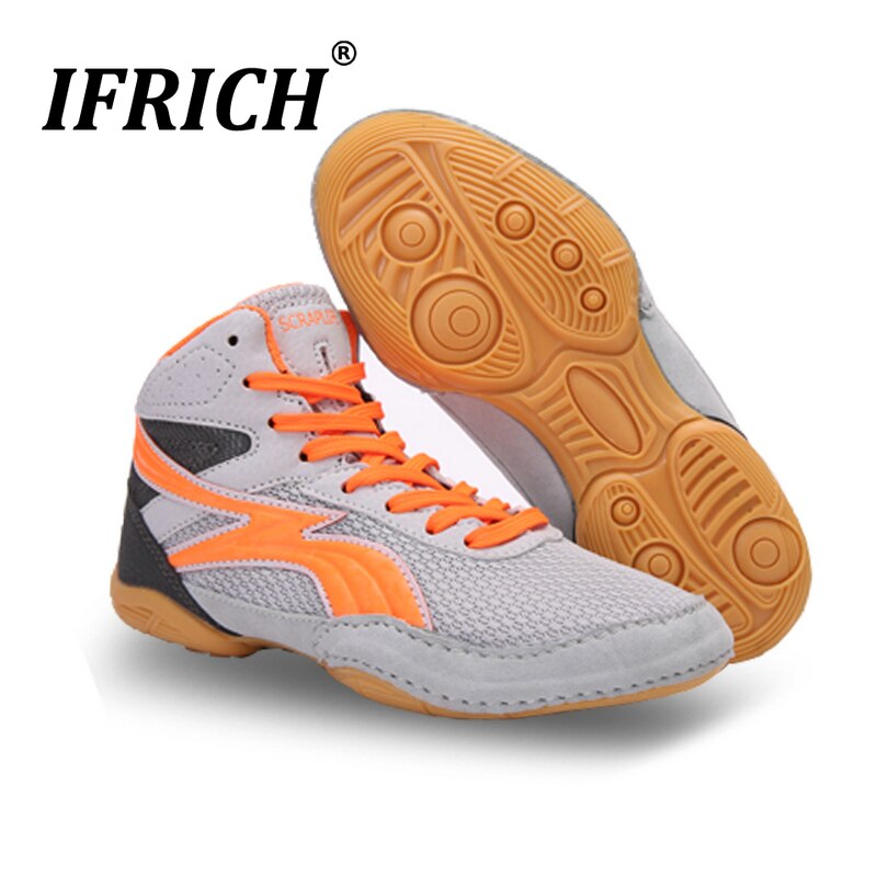 Kid's Wrestling Shoes Boys Girls Fighting Boxing Boots High Top Athletics Training Sport Sneakers Wrestling Boots