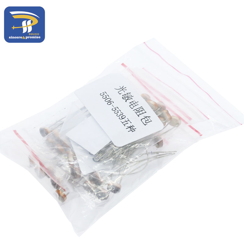 Photoresistor kit 5 soorten * 10 stuks 5506 5516 5528 5537 5539 kit Light Dependent Resistor LDR 5MM Photoresistor pakket