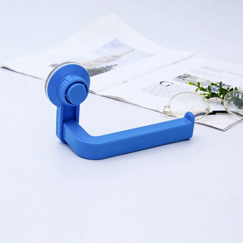 Wall-Mounted Toilet Paper Holders Self-Adhesive Toilet Tissue Hanging Racks Easy-Install Convenient Bathroom Fixture Supplies: blue
