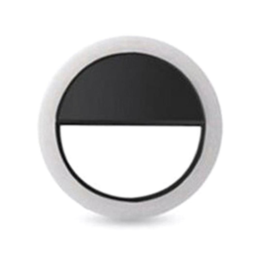 Mini Mobile Phone Led Self-Timer Light Anchor Beauty Lens Live Artifact Round Explosion Ring Mobile Phone Fill Light: Black
