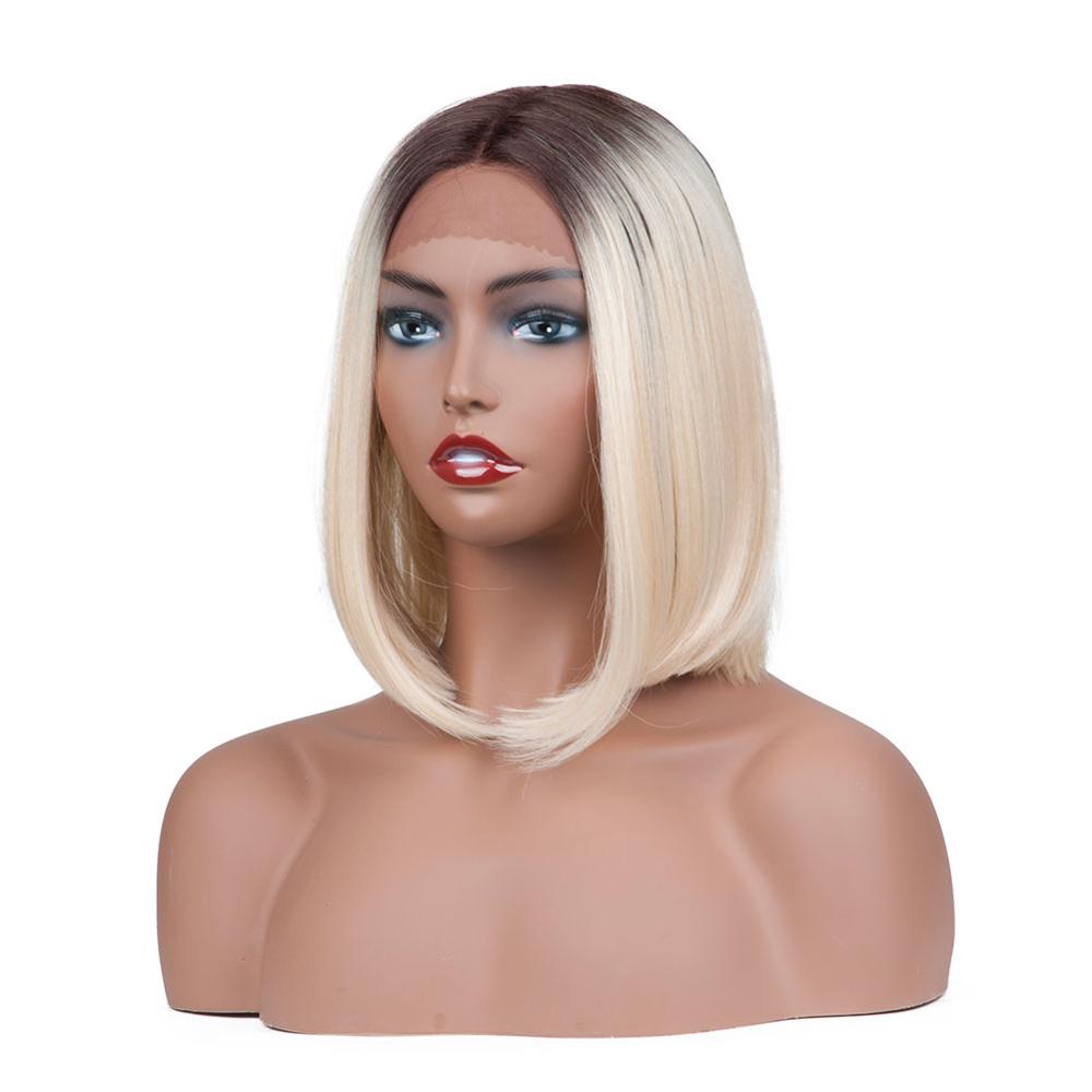 Straight Heat Resistant Bob Synthetic Wigs: #4/613