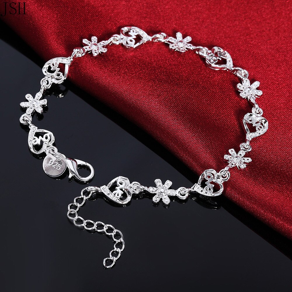 Mooi Voor Vrouwen 925 Sterling Zilveren Armband Noble Hart Mooie Ketting Wedding Party Leuke Dame Mooie Armband Sieraden