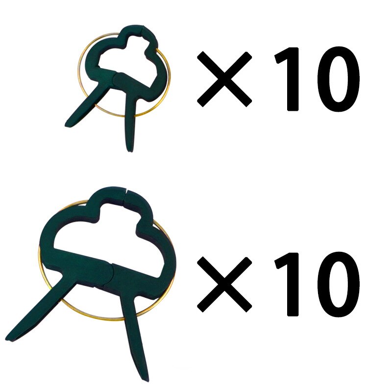 20Pcs Spring-Loaded Fastener Greenhouse Bracket Pole Fixed Clamp Plants Seedling Stem Support Grafting Stakes Connector Clip: Default Title
