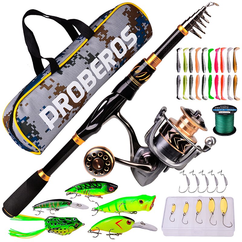 The 2.1m Telescopic Casting Fishing Combo Portable Ultralight Rod and 7.2:1 Gear Ratio Fishing Reel Fishing Combo Trout Rod