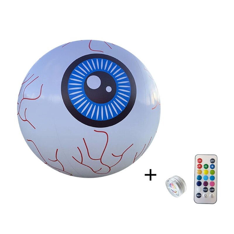 Telecomando gonfiabile di Halloween bulbo oculare luminoso a Led da 16 pollici cambia colore colorato per la festa di Halloween ma-gico