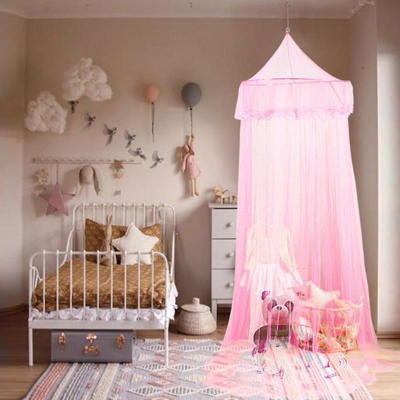 Eenvoudige Opknoping Luifel Kid Baby Bed Klamboe Dome Spelen Floor Bedcover Kleurrijke Bed Muskietennetten voor Baby Kids Kinderen