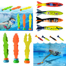 Shark Rocket Throwing Toy Pool Game Toy Seaweed Grass Swimming Pool Summer Beach Sticks Diver Toys For Children