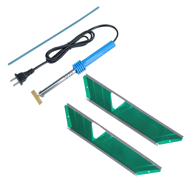 Qianyinuo 2 st platt kabel & 1 set lödkolv för saab 93 95 9-3 9-5 sid 1 dator lcd pixel display reparation bandkabel