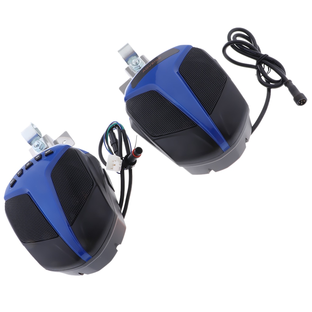Stereo Speaker Waterdicht Motorfiets Stuur Audio Versterker Systeem Voor Fm MP3 Usb Tf