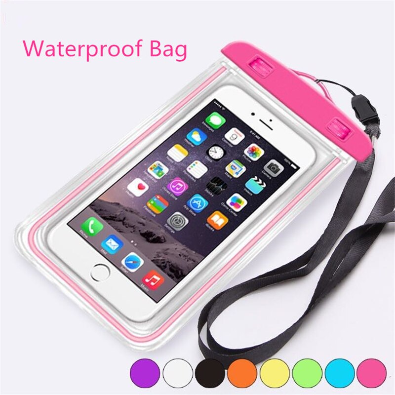 Luminous Waterproof Pouch Swimming Gadget Beach Dry 6 inch Phone Bag For iPhone 11 Pro Xs Max XR 8 7 Samsung S9