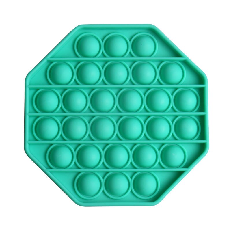 Green Push Pop Pop Bubble Sensory Fidget Toys Silicone Stress Reliever Toy Squeeze Toy Pop It Fidget Toy: Octagon