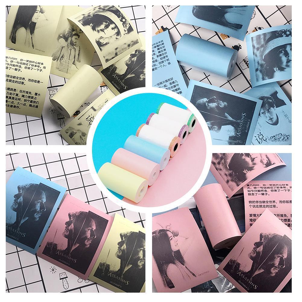 57mm*30mm Printable Sticker Paper Paper Roll Direct Peripage Colorful Paper Paper Thermal S0B7