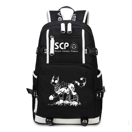 Scp seguro conter proteger cosplay mochila capacidade escola saco de ombro adolescente portátil viagem presente: 4