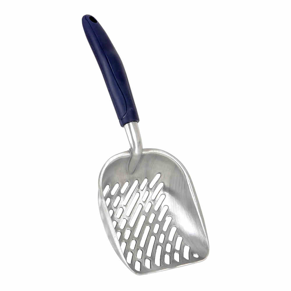 Hoopet poepschep voor kattenbakvulling, aluminium legering schep, kattenzandschep, kattenbakvulling, schoonmaakbenodigdheden voor huisdieren: Default Title