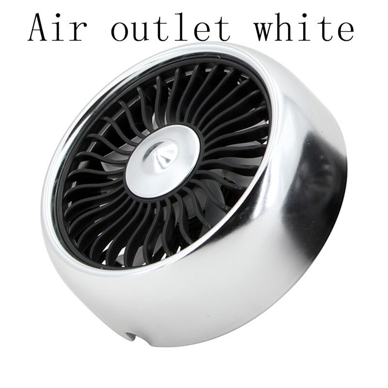 12V Elektrische Auto Ventilator 360 Graden Draaibaar 2 Speed Dual Hoofd Auto Auto Koeling Air Circulatiepomp Fan Voor Van suv Rv Boot Auto: WHITE