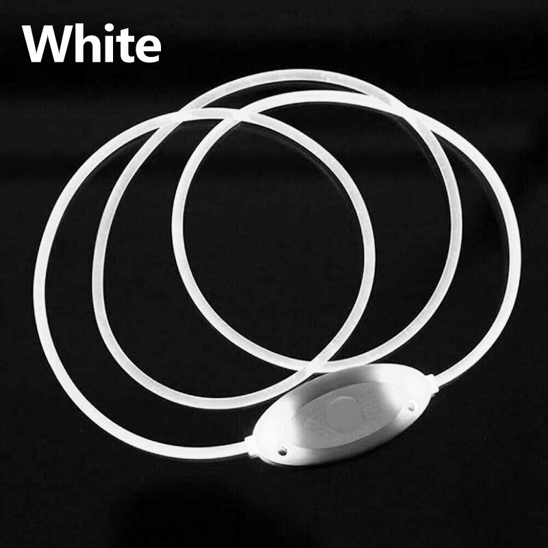Collar luminoso LED, DIY se puede cortar y collar de perro ajustable corbata de perro suficiente colgante collar de perro led cinturon coche perro: white
