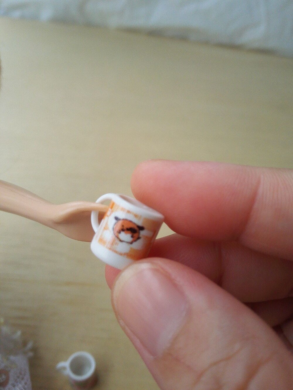 1:12 poppenhuis miniatuur speelgoed wit plastic cup