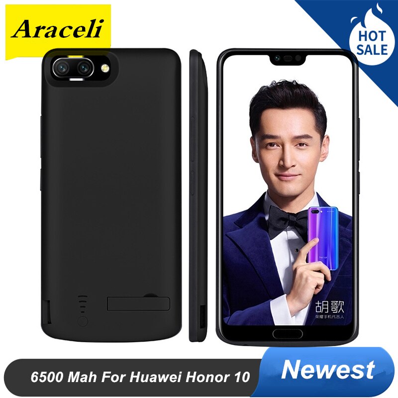 Para Huawei Honor 10 funda de batería 6500 mah Capa externa cargador de batería funda Power Bank para Huawei Honor 10 funda de batería