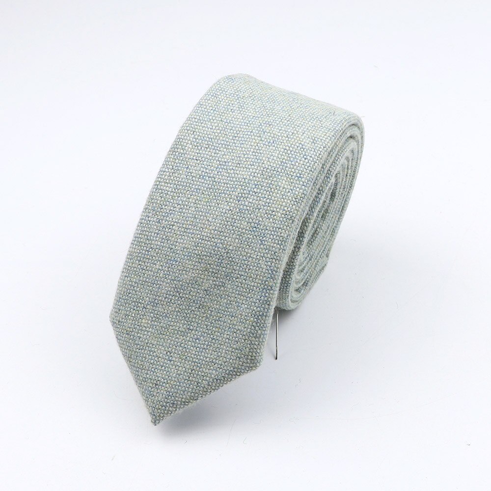 Corbata de lana de Cachemira gruesa para caballero, corbata de Color sólido de 7CM, estilo europeo Formal para de boda, ropa de , rojo, marrón, verde, gris