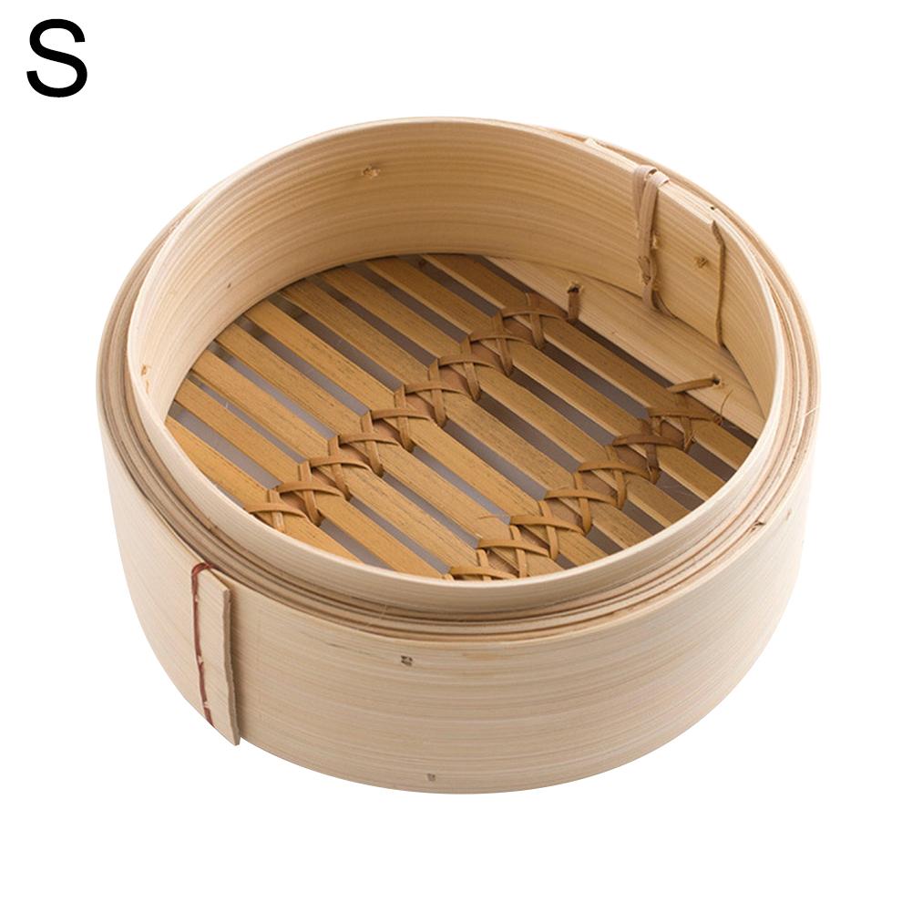 Bamboe Stoomboot Mand Voor Voedsel Vis Rijst Groente Handgemaakte Dumplings Stoomboot Mand Lade Stoom Pot Huis Keuken Koken Tool: 17.8cm cage