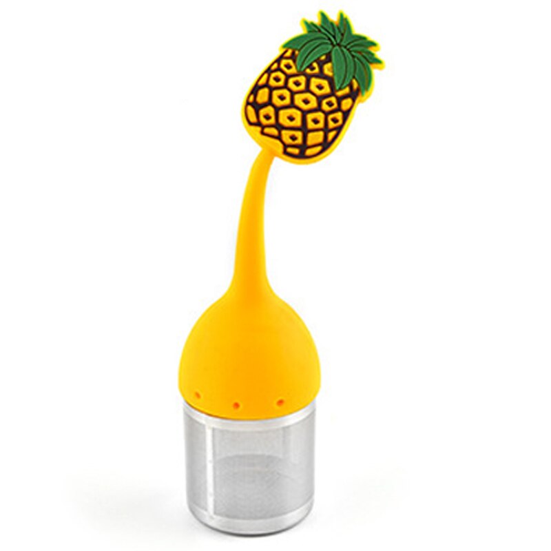 Cute Flamingo Tea Strainer Pineapple Tea Bags Silicone Loose-leaf Herbal Tea Infuser Filter Diffuser Teaware: C