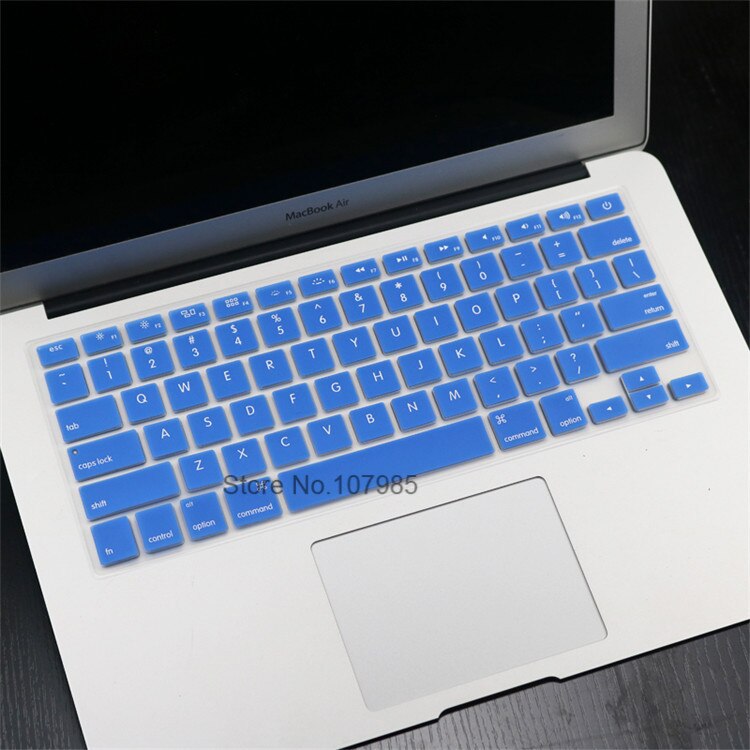 Englisch UNS Geben Silikon Tastatur Abdeckung Schutz Haut fallen Für Apfel Macbook Luft 13 Laptop a1466: dunkel Blau