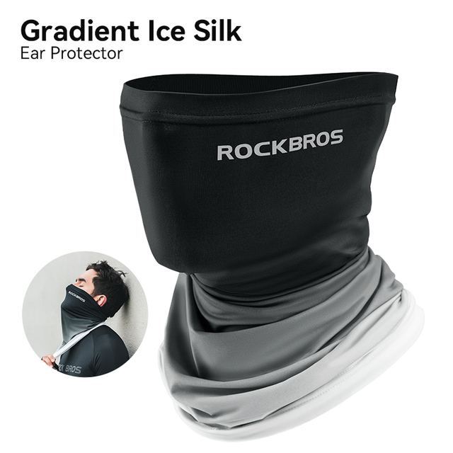 ROCKBROS bufanda de verano protección solar ciclismo sombreros mujeres hombres bicicleta bufandas Bandana absorber el sudor transpirable bicicleta bufanda babero: Transparente