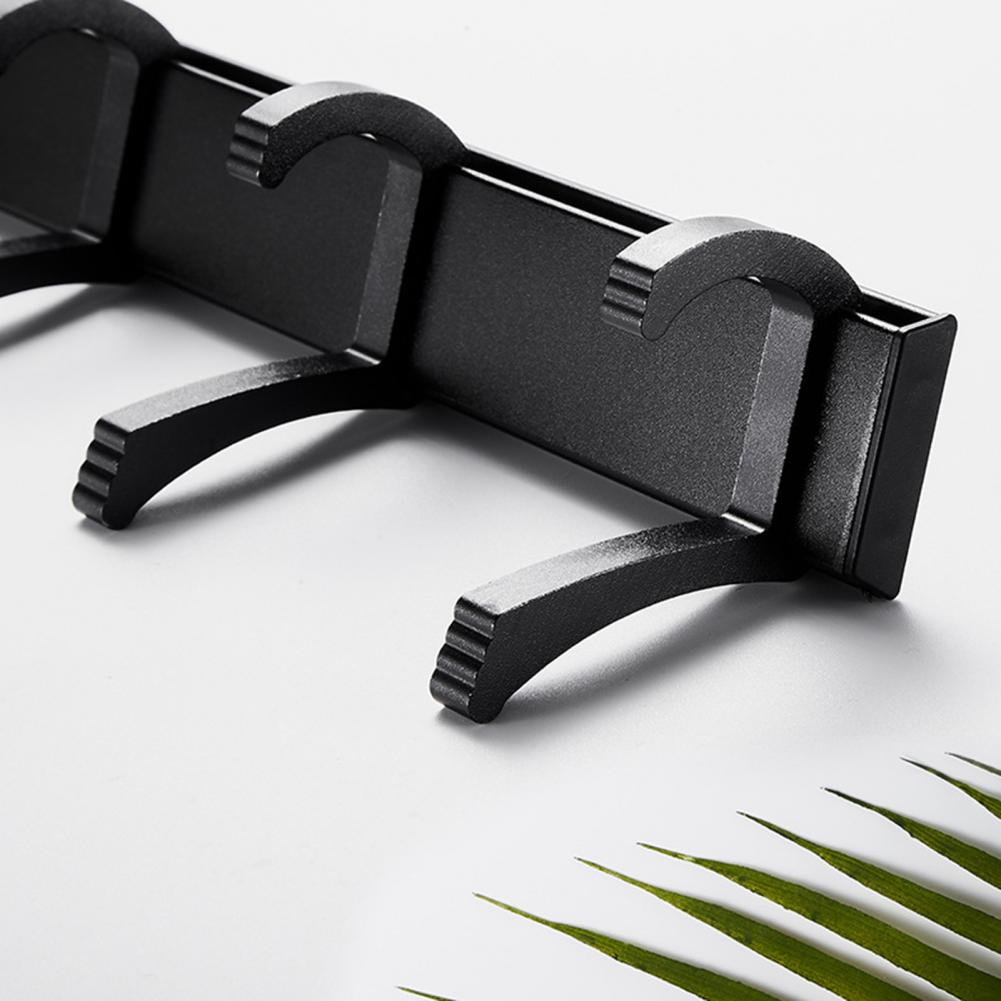 Hook Rack Sturdy Punch-free 2 Colors Coat Rack Hook Cupboard Leave Trace Space Aluminum Durable Portable