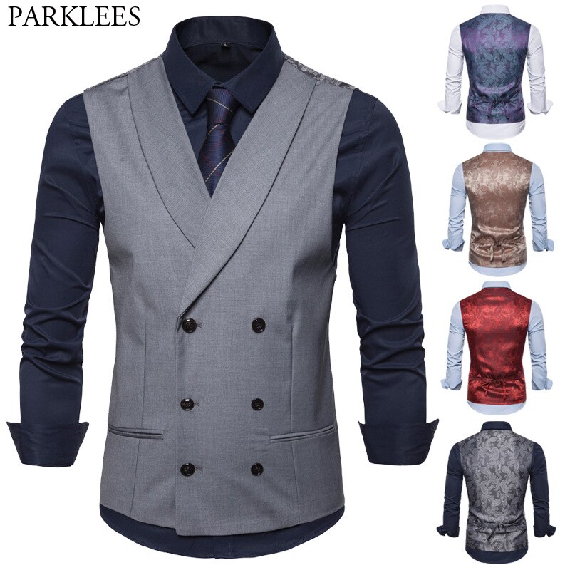 Vest For Men with Shawl Lapel -Purple,Waistcote