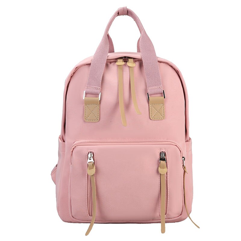 Mochila de lona para adolescentes, mochila escolar a la para mujeres, mochila informal para niñas, cuaderno para estudiantes, bolsas grandes de viaje, mochila XA596H: Pink