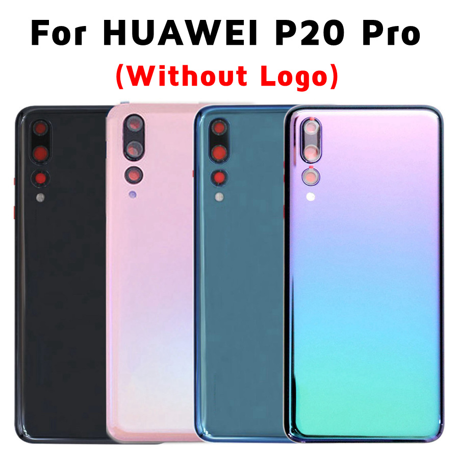 Clear Back Glass Cover Voor Huawei P20 Pro Batterij Cover Terug Glas Panel Vervanging P20 Pro Achter Behuizing Deur Case + Camera Lens