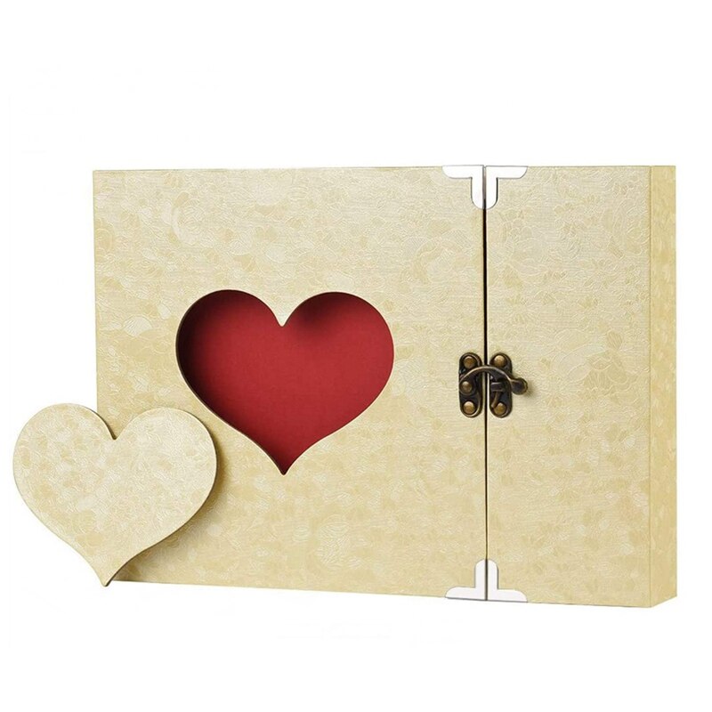 Heart DIY Scrapbook Photo Album Wedding Anniversary Valentine's Day Wedding Birthday Family Album Memory Books: Default Title