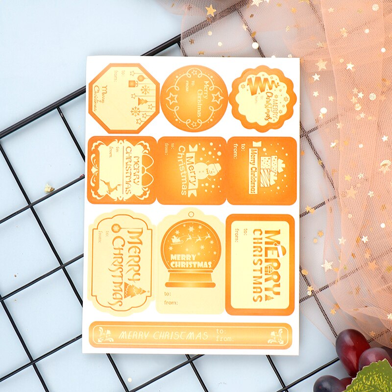 8 stuks papieren blanco sluitlabels etiketten kerstversiering thuis doe-het-zelf stickers
