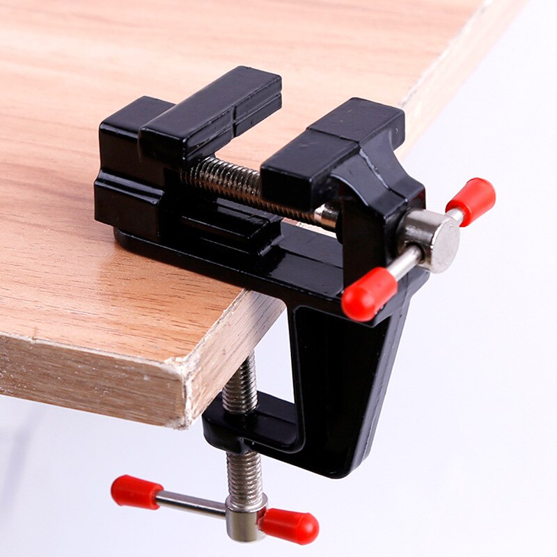 OUDISI Mini Bench Vise Multi-Function Fixture Small Jeweler Hobby Bench Vise 360° Rotating Base Desktop Screw Vise Tool