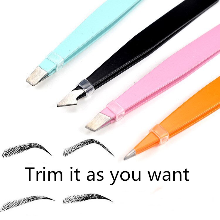 Wenkbrauw Pincet Set Rvs Slant Tip/Punt Tip/ Flat Tip Ogen Tweezer